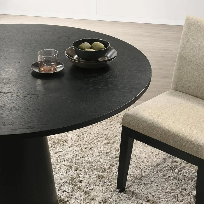 Contemporary 48" Pedastal Dining Table Ebonyfreight Free Room Furniture Home