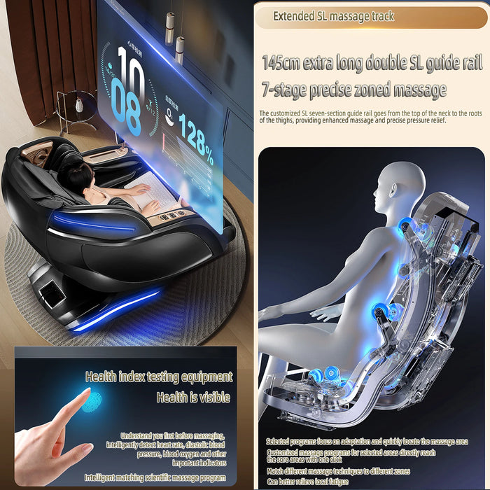 3 Year Warranty UKLife 3D Zero Gravity Airbag Full Body Massager Chairs Home 4D Heat AI voice Office Chair Massage Sofa Recliner