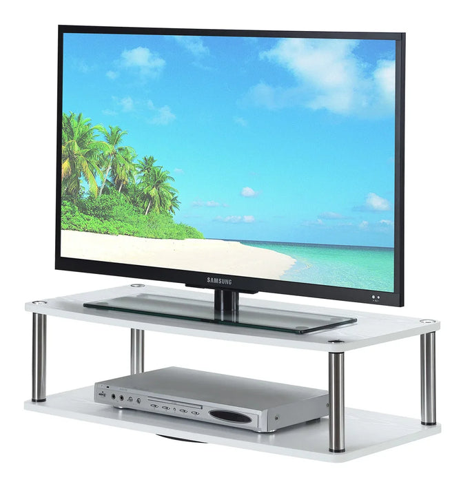 Convenience Concepts Designs2Go XL Two-Tier Swivel Riser, White tv cabinet living room furniture  modern tv stand
