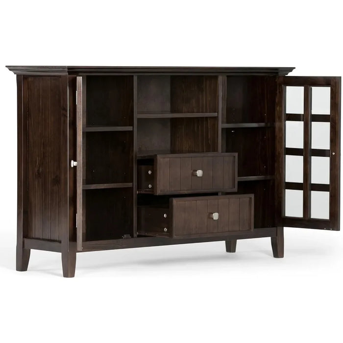 53 Inch Wide Rustic TV Media Stand in Tobacco Brown for TVs Up to 60 Inches Living Room Furniture for Tv Entertainment Center