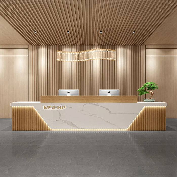 Rostrum Reception Desk Salon Modern Lectern Front Service Desk Office Front Mobile salone di bellezza arredo Luxury Furniture