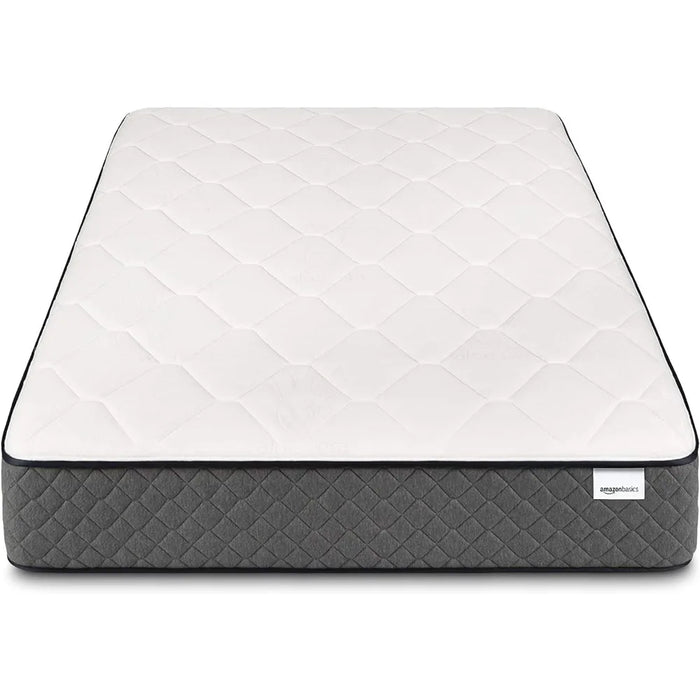 12" Queen Gel Memory Foam Hybrid Mattress, Medium Touch Sport Isolation Spring, White, Grey