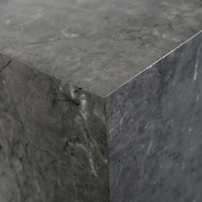 New 2024 Office 2 Person Wood Reception Counters Imitate Grey Marble Classic Reception Desk