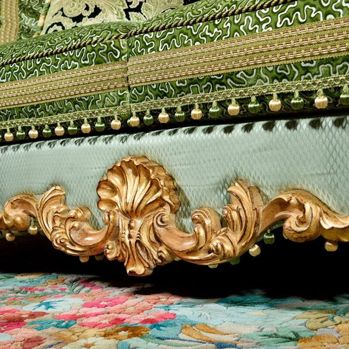European villa living room furniture customized French solid wood carved high-grade sofa cloth combination