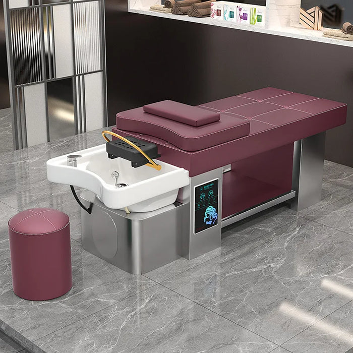 Steam Shampoo Chair Ceramic Basin Luxury Japanese Head Spa Hair Salon Equipments Chair Krzeslo Szampon Salon Equipment MQ50SC