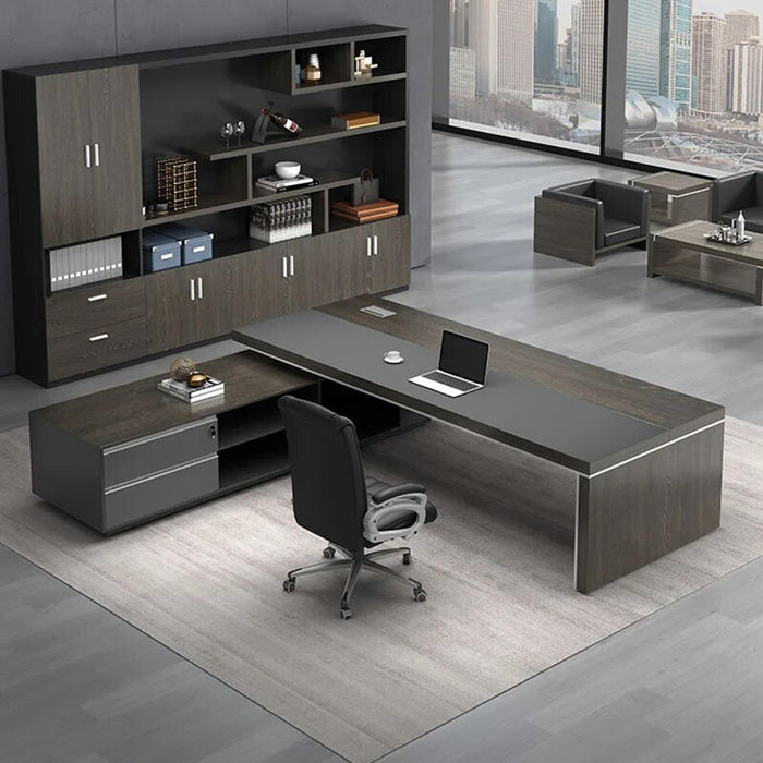 Long Corner Office Desk Laptop Standing Monitor Black Computer Desks Luxury European Escritorios De Ordenador Modern Furniture