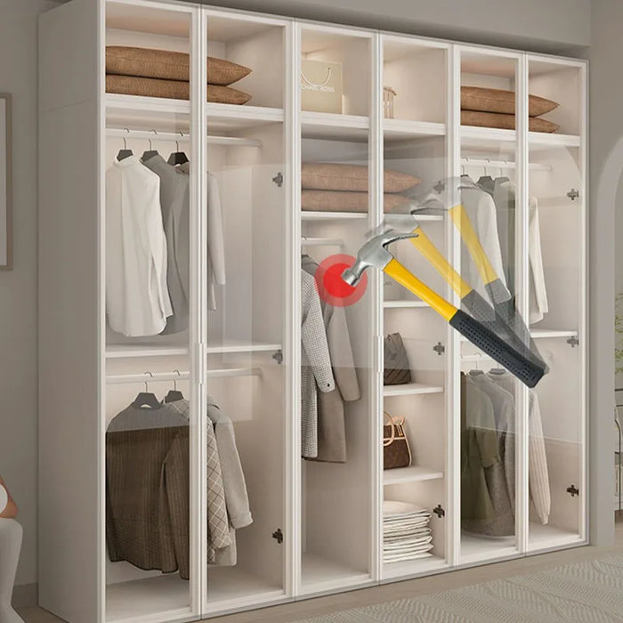 Aesthetic Full Size Wardrobe Clear Storage Wood Doors Drawers Wardrobe Closet Systems Cabinets Szafa Na Ubrania Furnitures