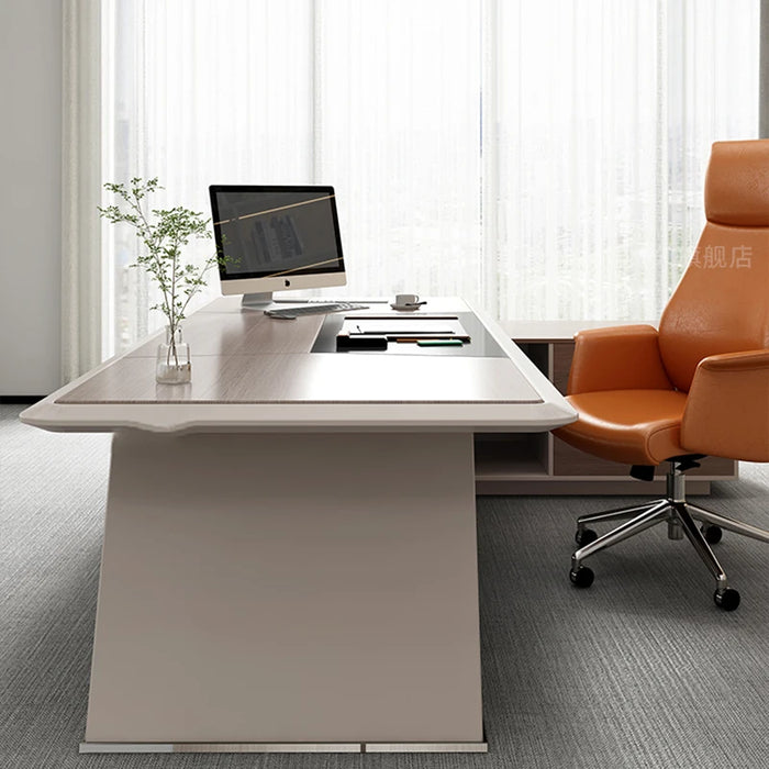 Minimalist Modern President Computer Single Person Luxury Office Square Corner Height desk Office Furniture Study Business