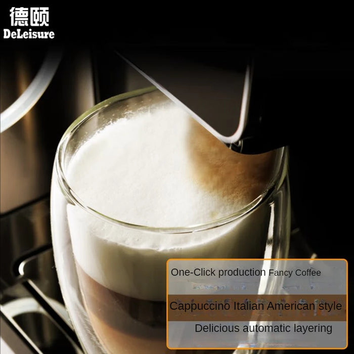 Fully Automatic Coffee Machine Household Smart Appliances Commercial Freshly Grinded Beans Automatic Milk Frother System DE-180