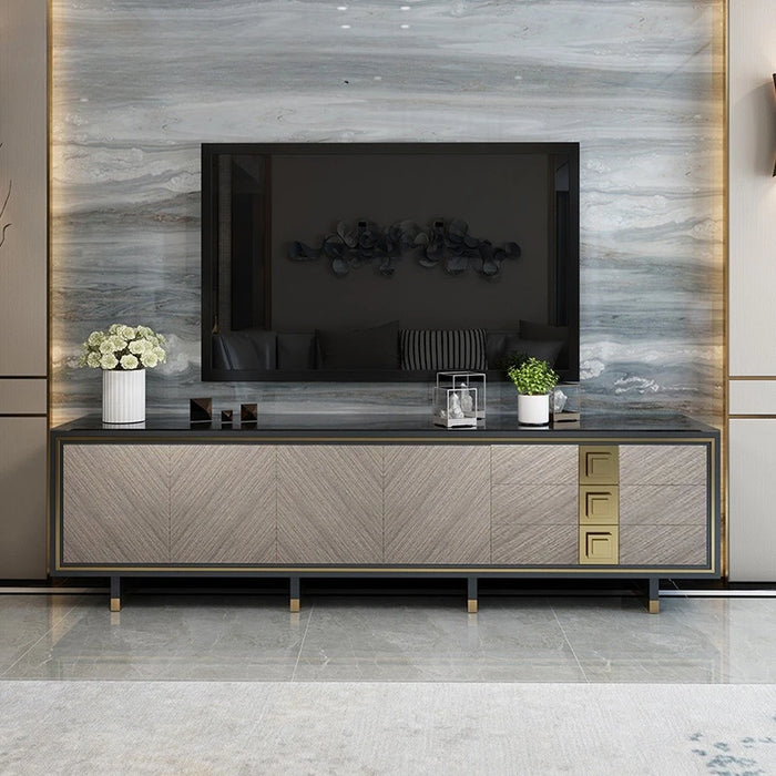 Console Light Luxury Tv Cabinet Coffee Table Combination Modern Minimalist Slate Floor Cabinet Small Living Room Furniture