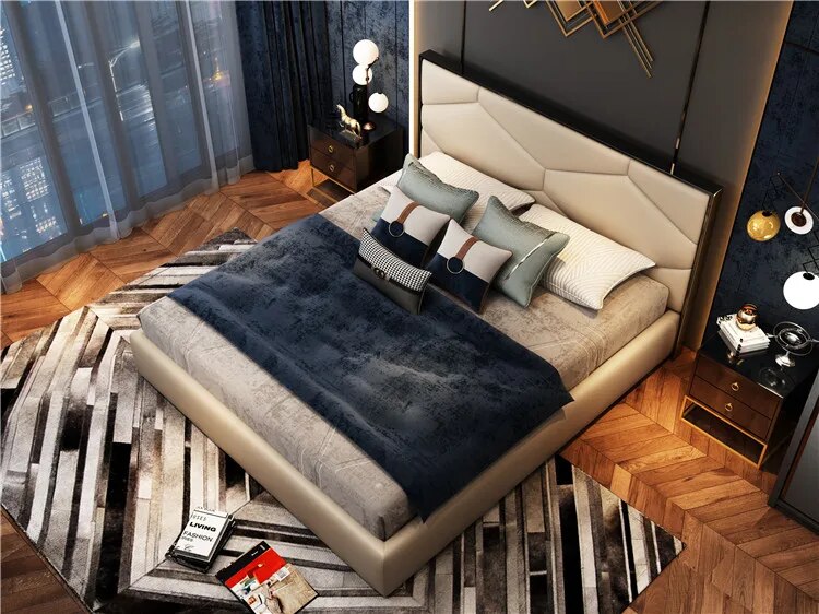 Furniture Queen Size Bed Frame Modern with Storage