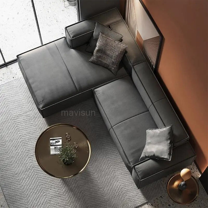 Minimalist Italian Technology Cloth Corner Sofa L Shaped Upholstered Sectional Sofa Couch With Chaise Lounge Home Furniture