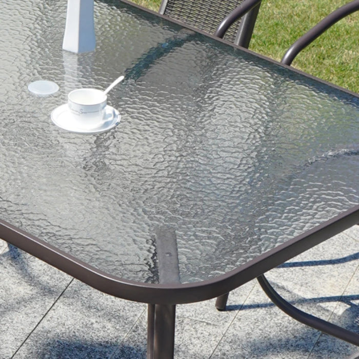 Outdoor Table and Chair Courtyard Parasol Rattan Chair Leisure Waterproof Balcony Tuinmeubelen Garden Furniture Sets WK50HY