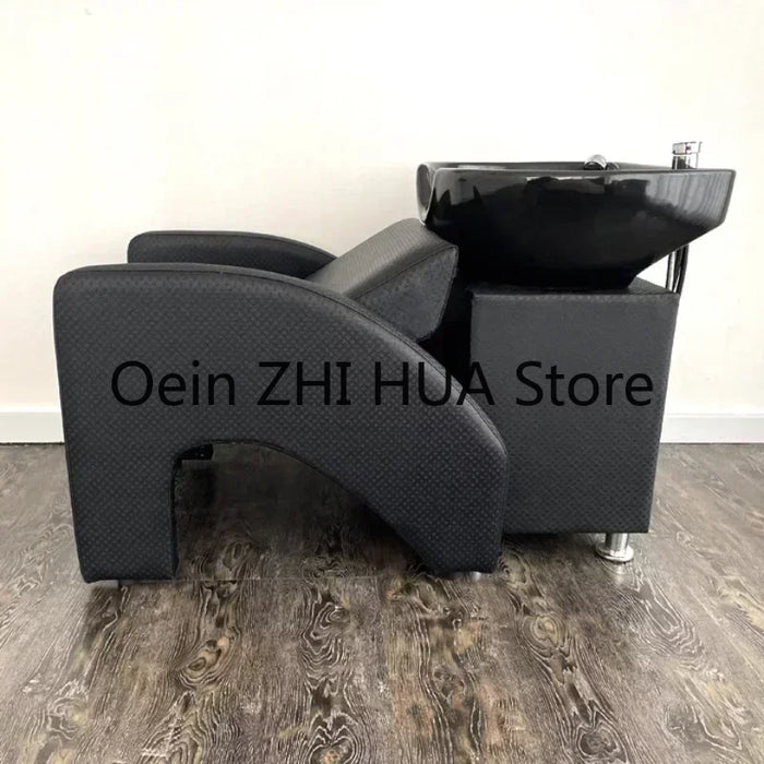 Barber Shop Lounge Shampoo Chair Hair Wash Bed Hairdressing Big Shampoo Chair Comfort Luxury Massageador Salon Furniture QF50SC