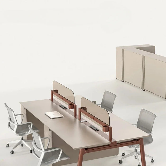 Office desk, chair, screen, card seat, four person combination desk, minimalist modern furniture, two person staff desk\
