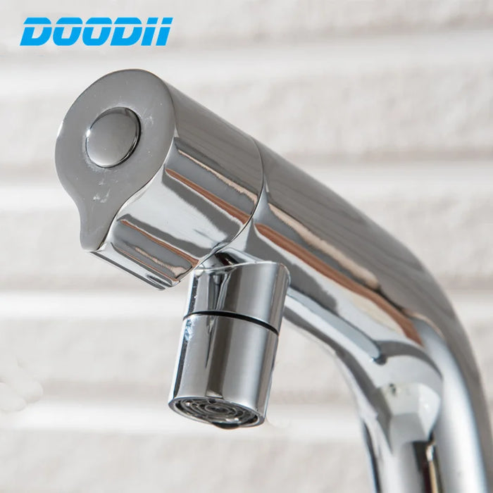 New Bath Basin Faucet Brass Chrome Faucet Brush Nickel Sink Mixer Tap Vanity Cold Water Bathroom Faucets Home Kitchen Faucet