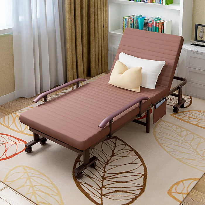 Garden Luxury Single Beds Multifunctional Folding Metal Safe Nordic Beds Adults Adjustable Cama Dobravel Portatil Furnitures