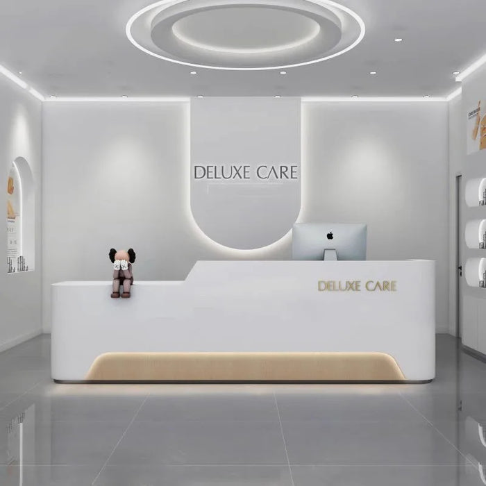 Store Cash Reception Desk Salon Cashier Table Modern Spa Register Gym Simple Reception Desk Supermarket Recepcja Bar Furniture
