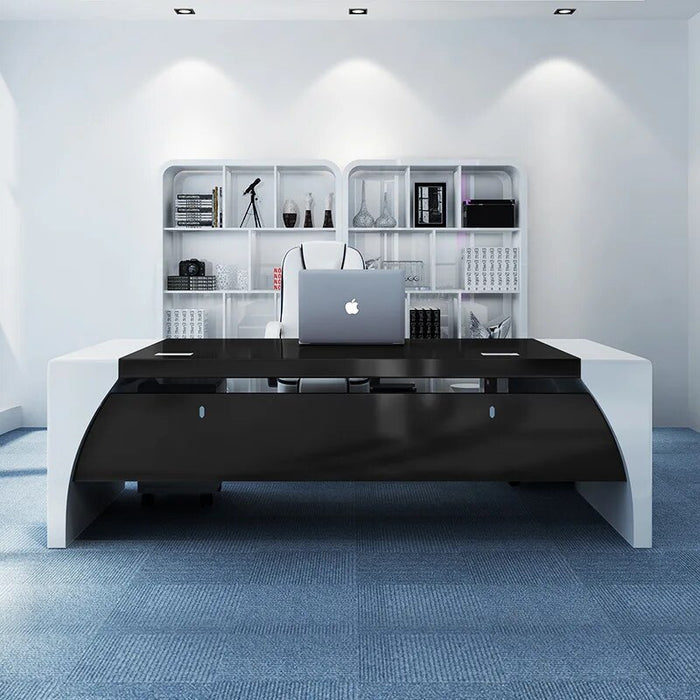 Office furniture boss desk president table simple modern fashion baking paint manager office desk chair assembly Taipan desk