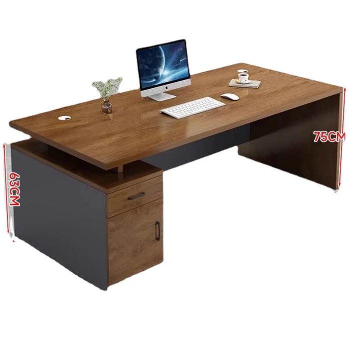 Computer Study Work Desk Staff Drawers Corner Modern Computer Desk Executive Office Scrivania Angolare Work Furniture HD50WD