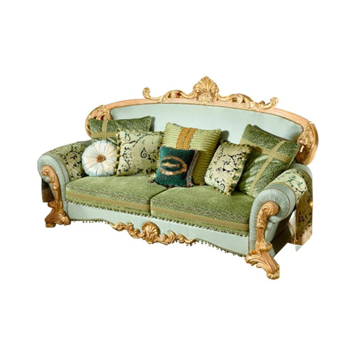 European villa living room furniture customized French solid wood carved high-grade sofa cloth combination