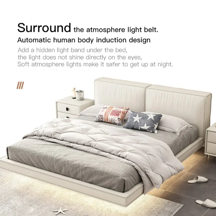 Leather Beds Minimalist Home Furniture Queen Bed Frame Small Apartment 150 Nordic Bedroom Set