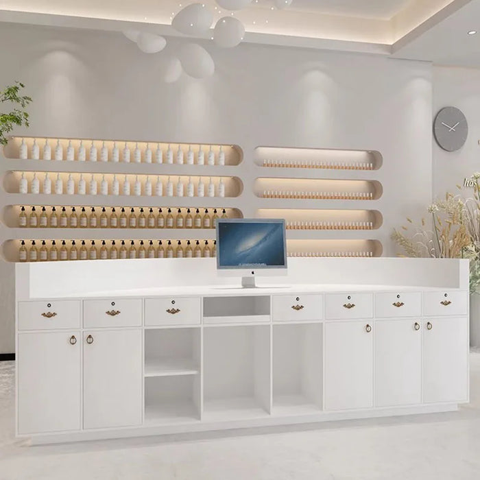 Banco Shop Reception Desk Front Desk Acrylic Barbershop Mobile Bar Counter Reception Desk Supermarket Escritorio Bar Furniture