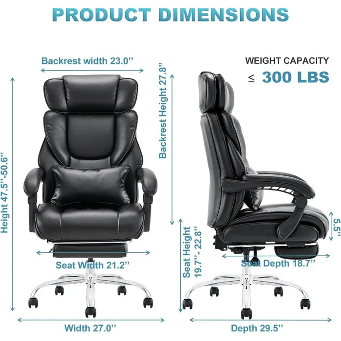 COLAMY Office Chair with Footrest-Ergonomic High Back Design Executive Computer Desk Chair with Removable