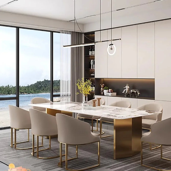Center apartment Dining Tables Side Kitchen Breakfast Outdoor Modern Dining Tables Marble Stone Luxury Mesas De Jantar Furniture
