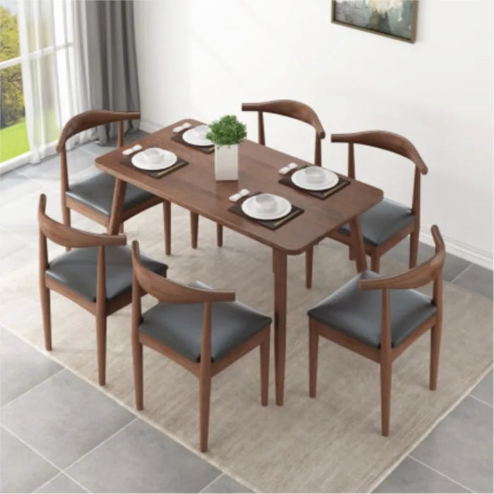 Kanbani Nordic Style Furniture Dining Table Home Economical Modern Minimalist Dining Table And Chair Set Free Shipping