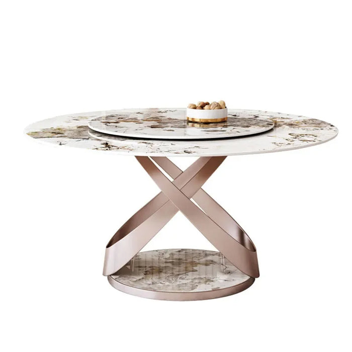 Modern Minimalist Living Dining Table Round Extendable Folding Luxury Dining Table Nordic Relaxing Mesa Comedor Home Furniture