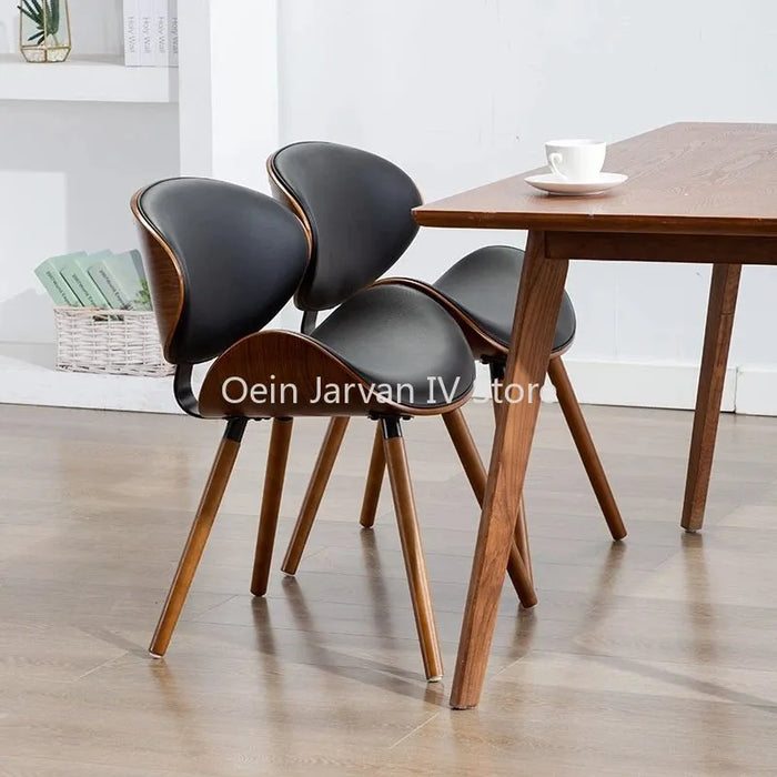 Minimalist Wooden Dining Chairs Relaxing Kitchen Backrest Dining Chairs Creative Design Sillas De Comedor Home Furniture WZ50DC