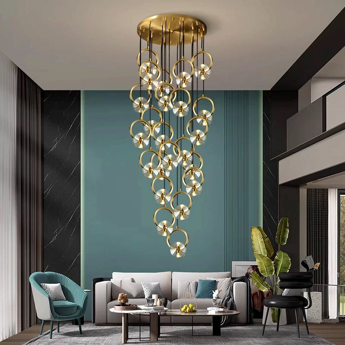 Modern Stair chandeliers in living room lighting Ceiling lamp hanging lights led chandeliers for the living room indoor lighting