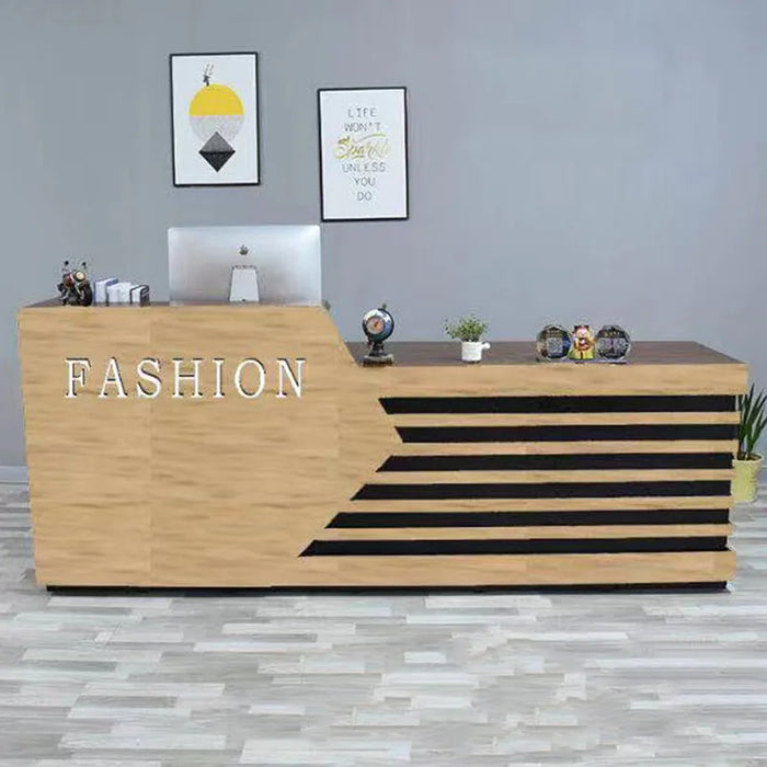 Checkout Reception Desk Computer Shop Counter Lectern Service Desk Office Coffee Beauty Scrivania Bianca Legno Wood Furniture
