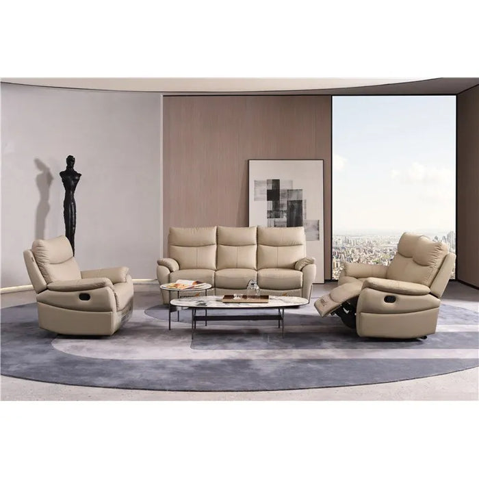 Popular Furniture Large Sectional Couch 321 Seater Reclining Genuine Leather Living Room Sofa