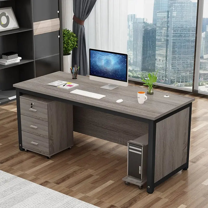 Writing Meeting Office Desk Monitor Drawers School Boss Cheap Standing Office Desk Luxury Scrivania Legno High End Furniture HDH