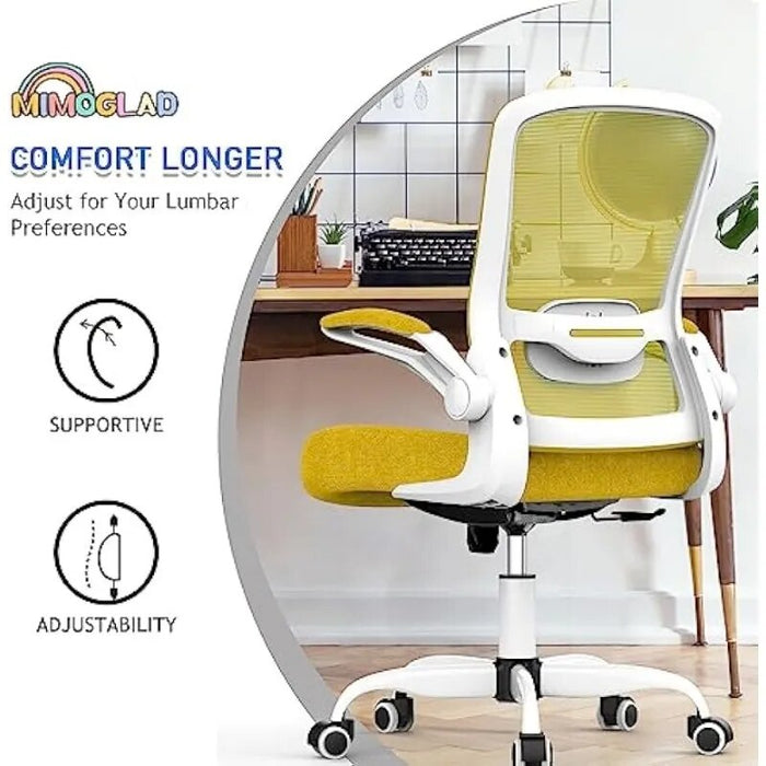 Mimoglad Home Office Chair, High Back Desk Chair, Ergonomic Mesh Computer Chair with Adjustable Lumbar Support