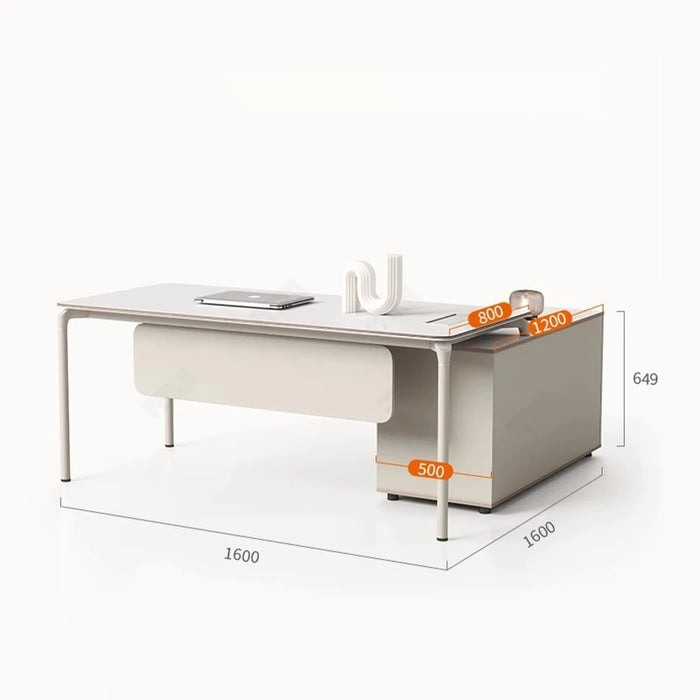 Luxury Boss Office Desk Simple Modern White Executive Single President Manager Desk Computer Work Mesa Office Furniture KMOD