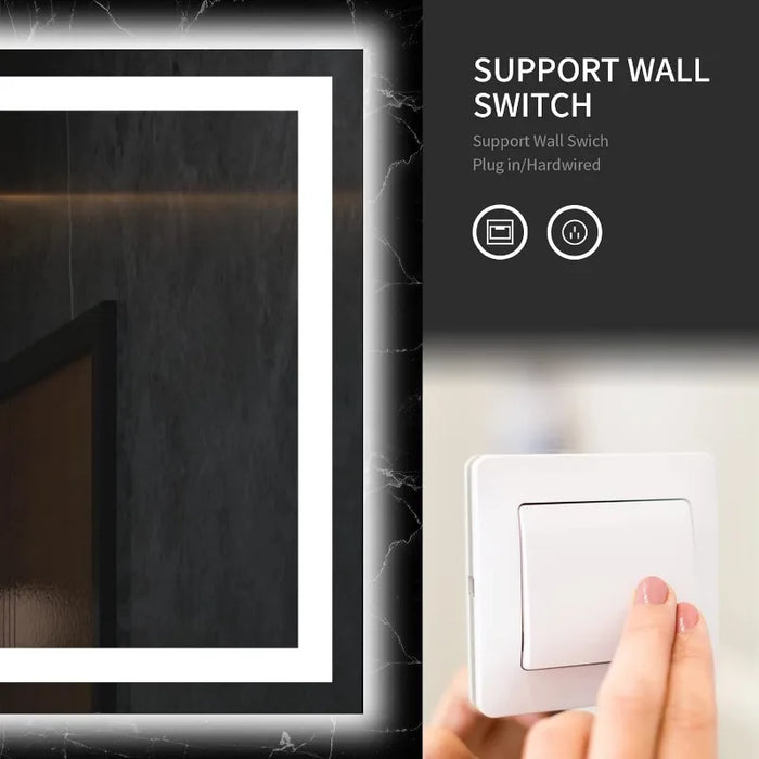 LED Bathroom Mirror with Lights, 60X36Anti-Fog, Dimmable, Lighted Bathroom Vanity Mirror for Wall, Memory Function