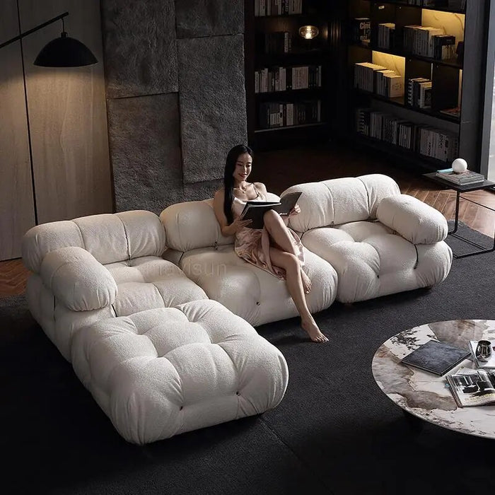 Minimalist Living Room Furniture Couch Convertible Luxury Sofa Set Designer Style Love-Seat And Three Seat Divano Home Furniture