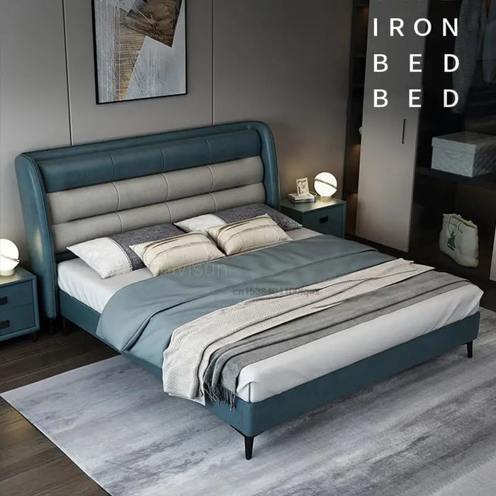 Master Bedroom Technology Cloth Bed 1.5m 1.8m Modern Minimalist Small Apartment Multifunctional Storage Double Bed Light Luxury