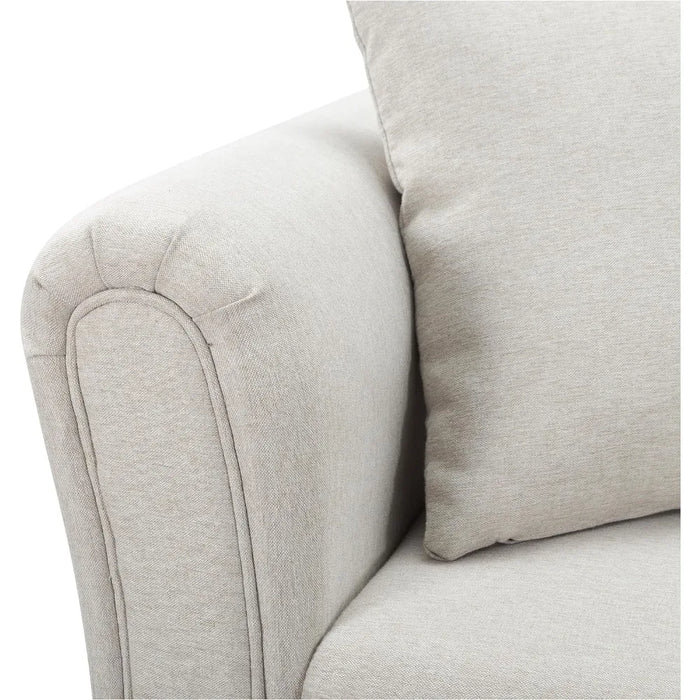 Home Furniture Loveseat Sofa With 2 Pillow & 3 Seater Couch for Small Space Living Room Sofa Set Furniture Beige Easy Assembly