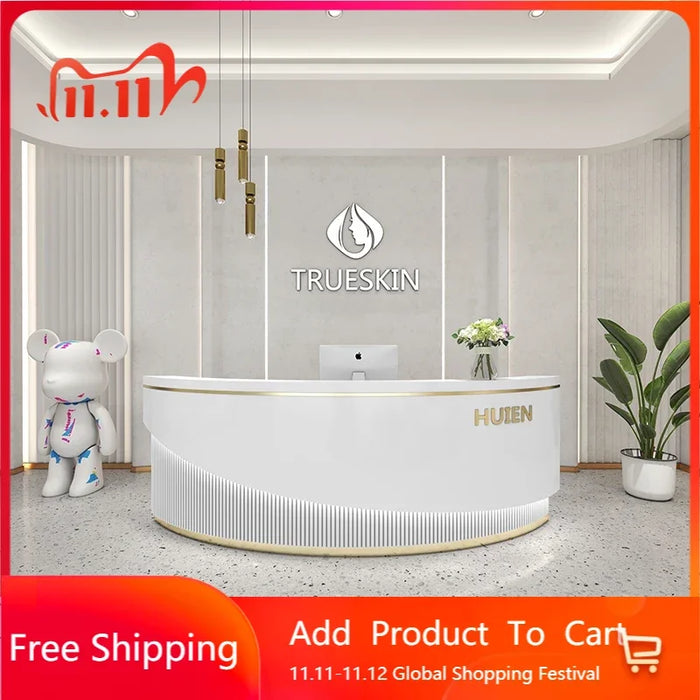 Mobile Counter Reception Desk Office Table Lectern Information Hotel Advisory Luxury Reception Desk Podium Mostrador Furniture