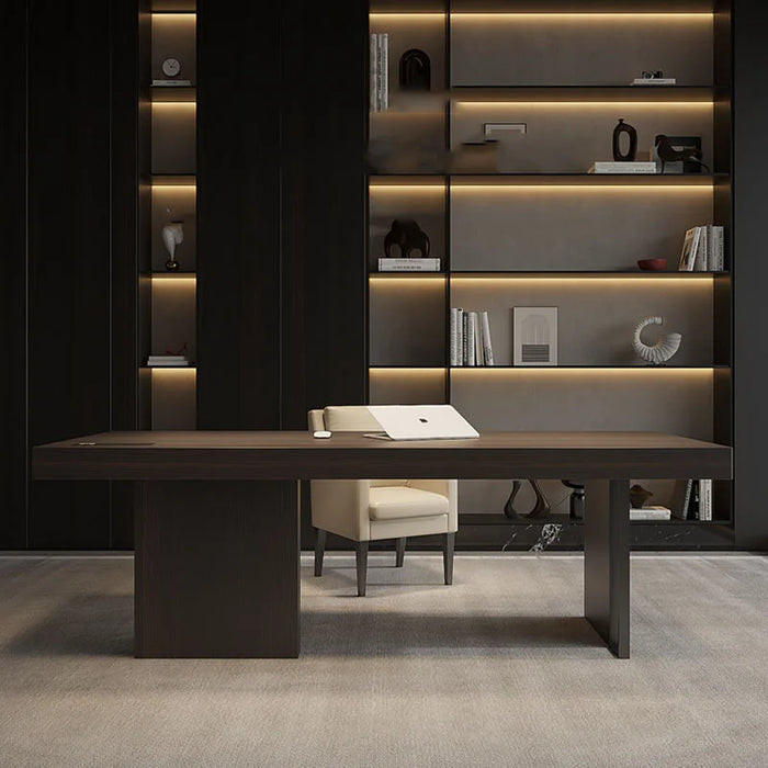 Solid Wood Italian Office Desk Luxury Supplies Study Standing Computer Desks Long Executive Mesa De Computador Modern Furniture