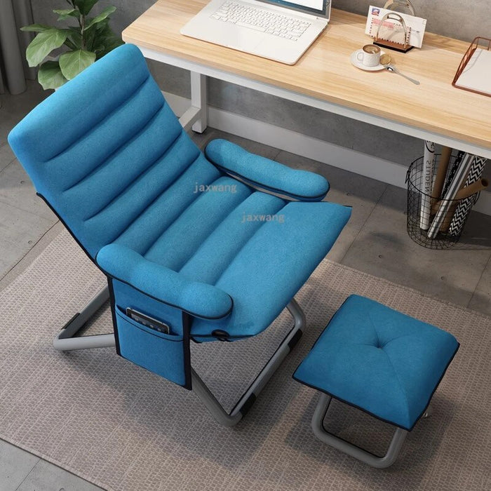 Fabric Leisure Office Chairs Simple Home Computer Chair Lazy Dormitory Folding Sofa Modern Backrest Game Chair Office Furniture