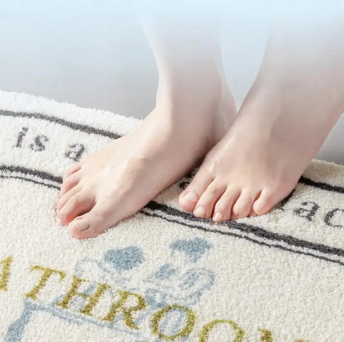 Luxury Retro Floral Bath Floor Mat Foot Mats Absorbent Bathroom Carpet Non-Slip Quick Drying Toilet Porch Area Room Rug Washable