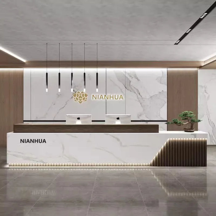 Cashiers Reception Desk Counter Front Gaming Vanity Service Desk Lectern Executive Scrivania Ufficio Lavoro Salon Furniture