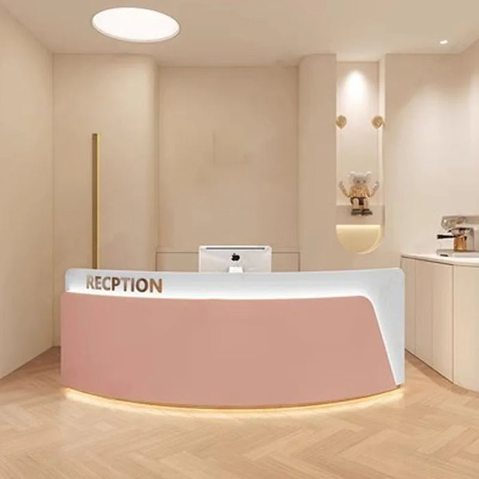 Store Shop Reception Desks Stand Cashier Table Spa Nail Gym Standing Consul Reception Desks Luxury Empfangstheke Bar Furniture