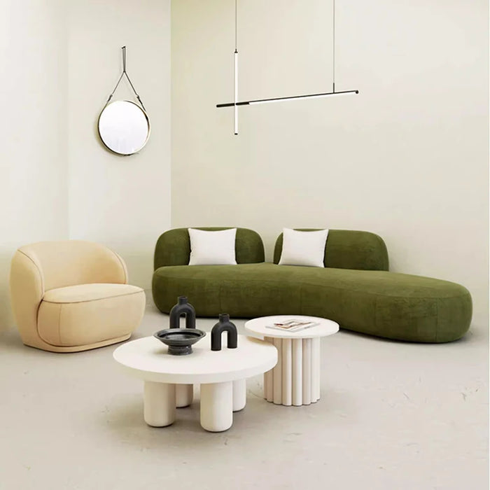 Curved Large Italiano Sofa Light Luxury Adults Long Unusual Ergonomic Reading Couch Unique European Canape Salon Home Furniture