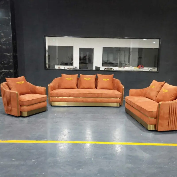 Velvet Lounge Sofa Set Italian Minimalist Light Luxury Simple Flannel Upholstered Sofa 3 Seater Couch Silla Gamer Furnitures